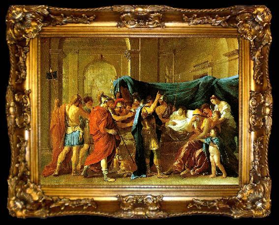 framed  Nicolas Poussin la mort de germanicus, ta009-2